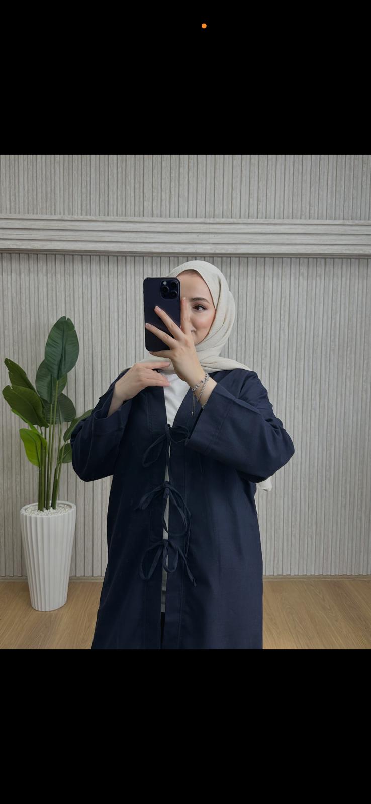 Keten Kimono Takım Lacivert