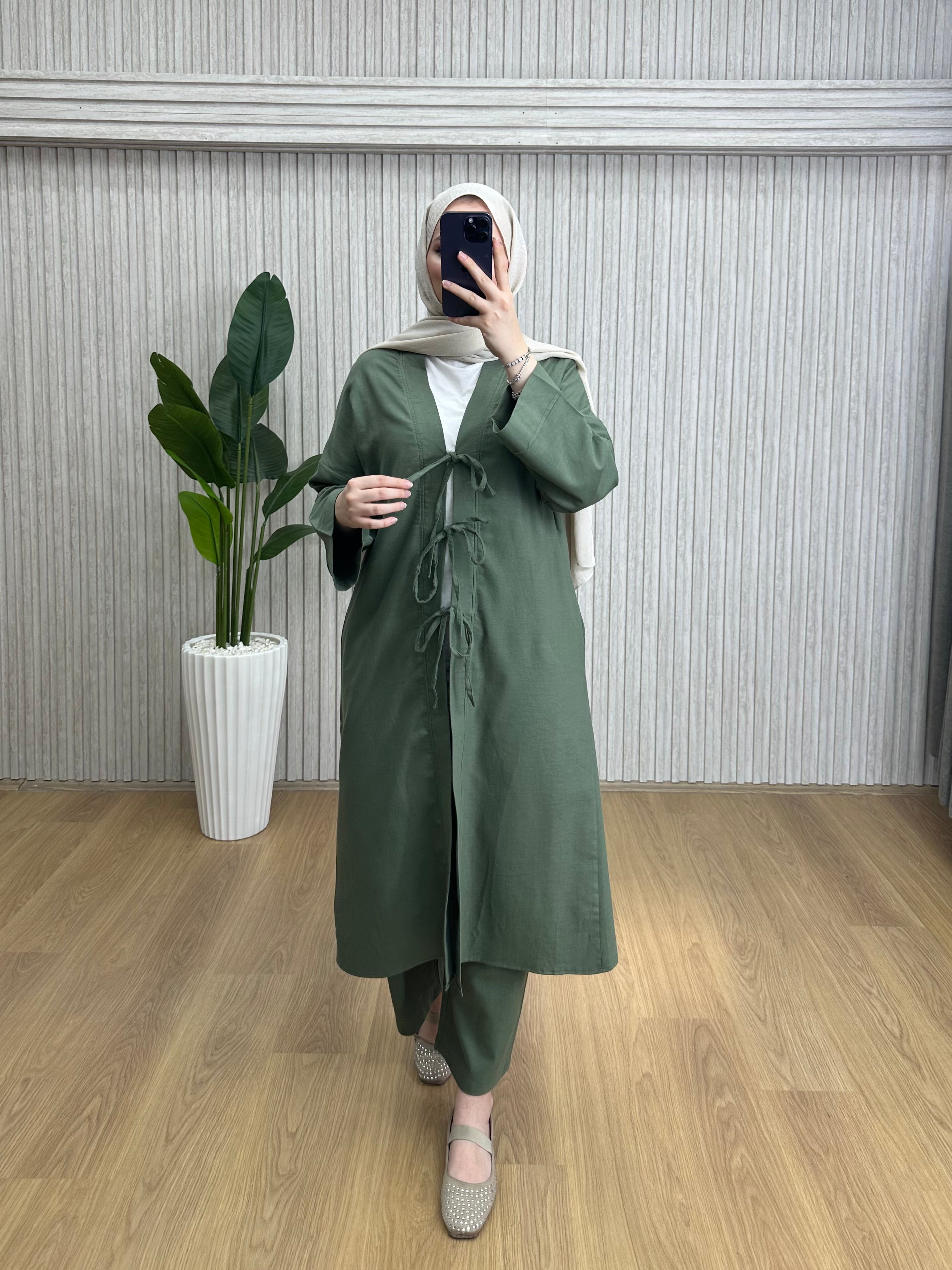 Keten Kimono Takım Haki