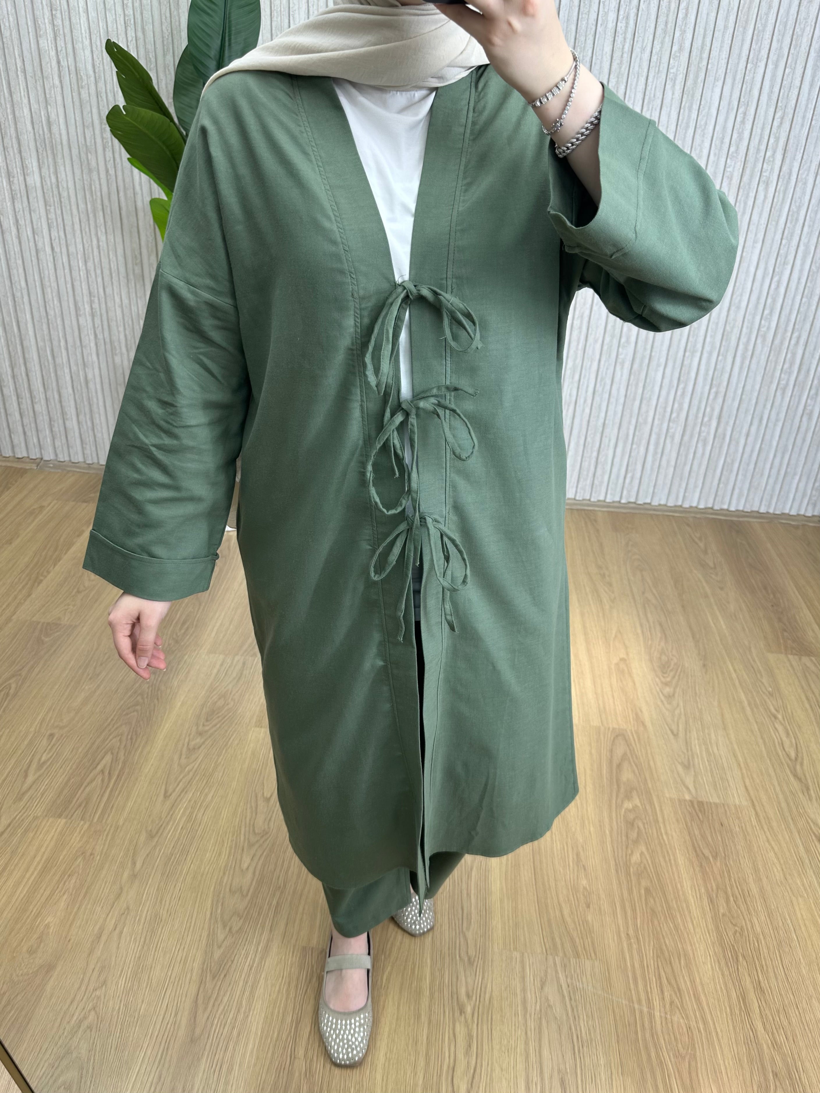 Keten Kimono Takım Haki