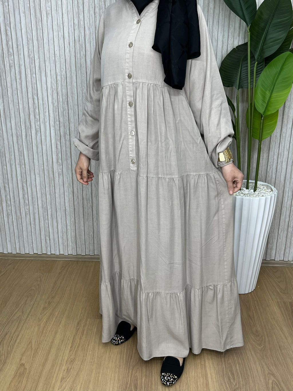 Zehra Elbise Taş Rengi
