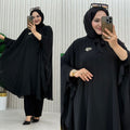 Nazen Şifon Panço    Siyah / Siyah