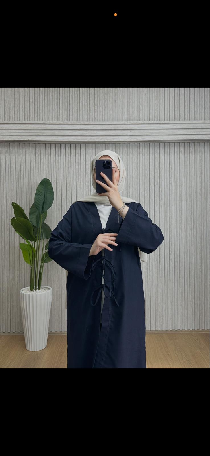 Keten Kimono Takım Lacivert