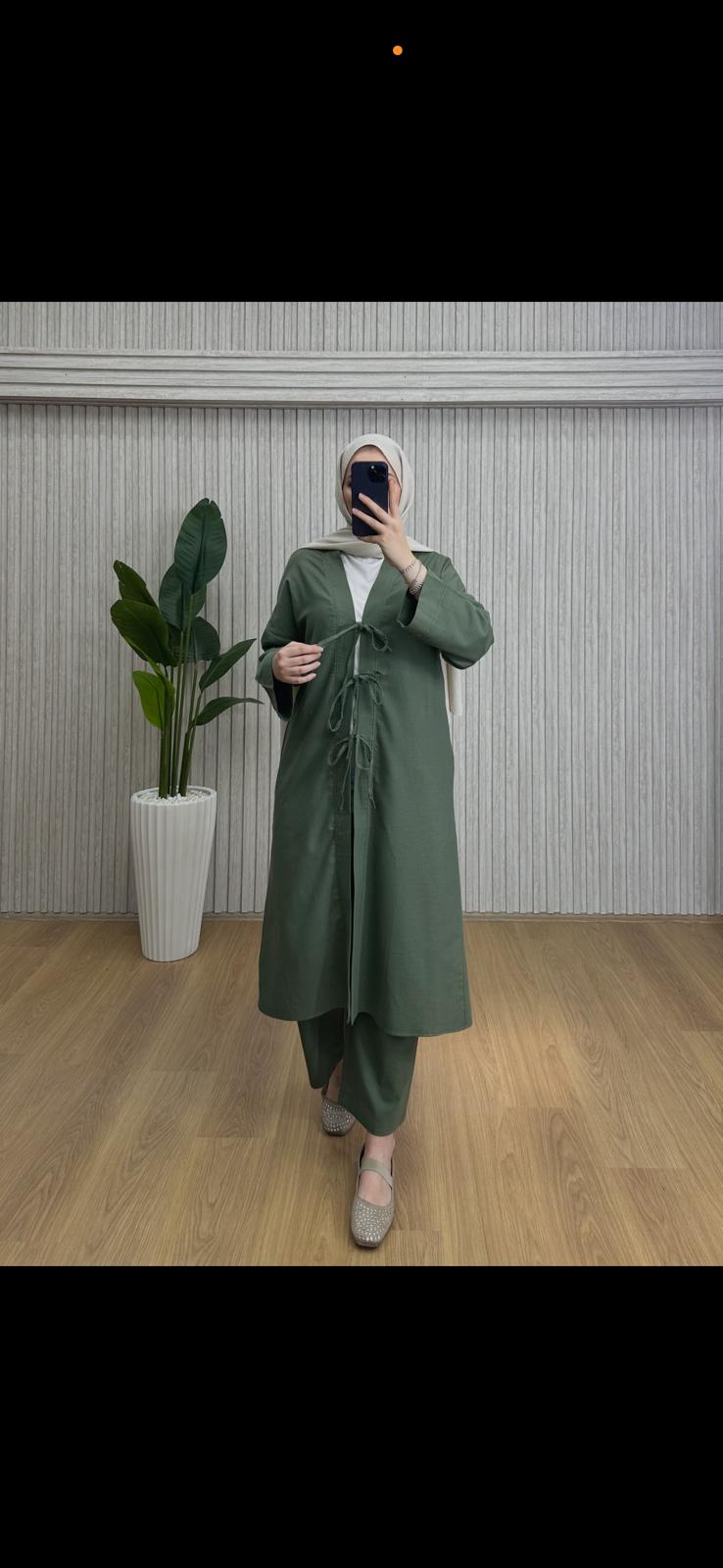 Keten Kimono Takım Haki