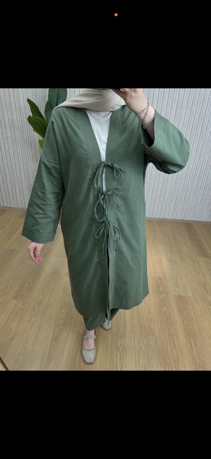 Keten Kimono Takım Haki